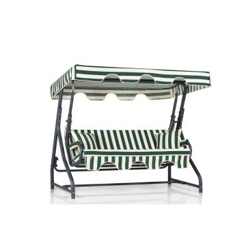 Balansoar de gradina Extensibila 3 locuri Suceava, Verde, 160x110x50 cm - Verde