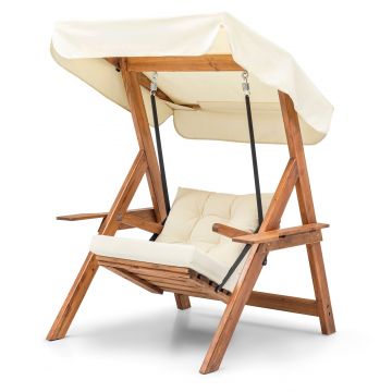 Balansoar de grădină Galata Swing S1, Diverse culori, 75x58x195 cm - Crem