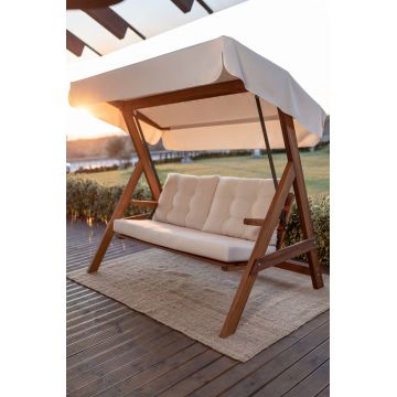 Balansoar de grădină Grand Paris 2000, Natur - Bej, 150x58x180 cm - Natural - Bej