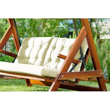Balansoar de grădină Helen 2000, Diverse culori, 148x58x180 cm - Natur - Bej