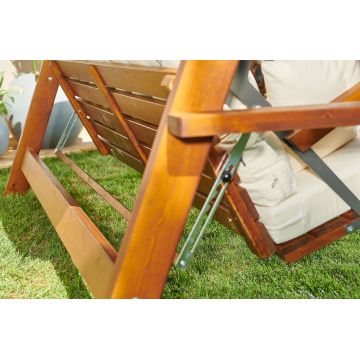 Balansoar de grădină Lyon 2400, Bej, 175x60x190 cm - Bej