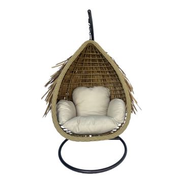 Balansoar Varur, Ratan, 120x105x195 cm - Bej