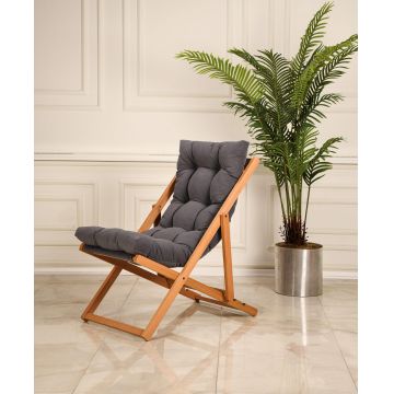 Șezlong Repose Eco, Fum, 90x63x93 cm - Gri