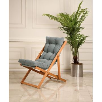 Șezlong Repose Eco, Fum, 90x63x93 cm - Verde
