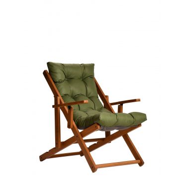 Șezlong Repose, Fum, 90x70x95 cm - Verde