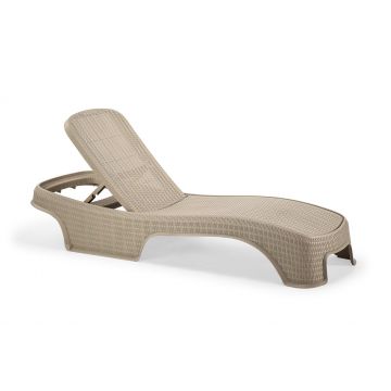 Șezlong Royal Rattan, Diverse culori, 197x70x36 cm - Desert beige