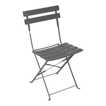 Scaun Bistro pliabil, metalic, Antracit - Verde, 42x46x82 cm - Antracit