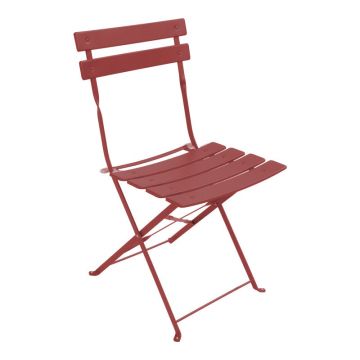 Scaun bistro pliabil, Terracotta, Metal, Multicolor, 42x46x82 cm - Multicolor