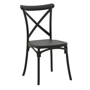 Scaun Crossie, Gri inchis, 38x46x82 cm - Gri