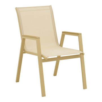 Scaun de exterior Azelie, Cappuccino-Champagne, 56x75x88 cm - Cappuccino-Champagne