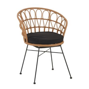 Scaun de gradina Felicia, Negru, 60x60x81 cm - Natur