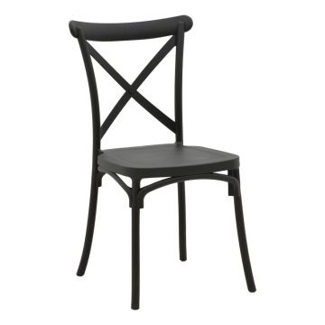 Scaun exterior Crossie, 43x53x88 cm - Negru