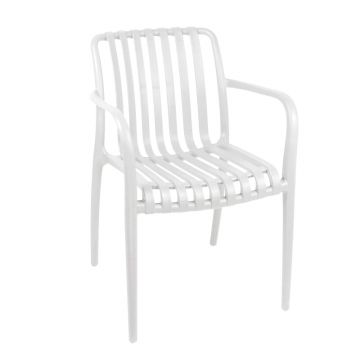 Scaun exterior Zoi, Diverse culori, 58x54x80 cm - Alb