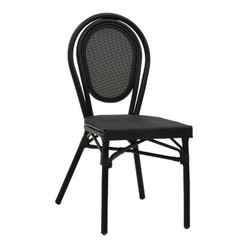 Scaun Nacia, Negru - Maro, 45x59x85 cm - Negru