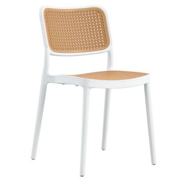 Scaun Poetica cu protectie UV, Alb, 42x52x81 cm - Alb