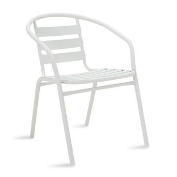 Scaun Tade metal, 58x54x73 cm - Alb