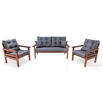 Set De Lounge De Gradina Bilen, 3 piese - Antracit