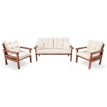Set De Lounge De Gradina Bilen, 3 piese - Bej
