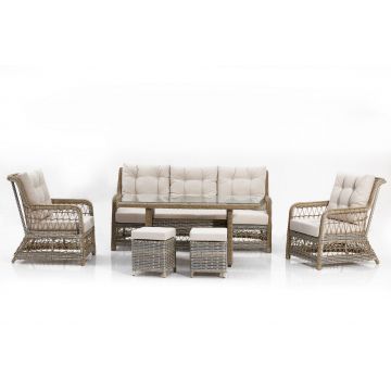 Set de lounge de grădină Ibiza - Cream, Crem, 187x80x80 cm - Bej