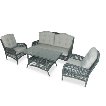Set De Lounge De Grădină Lady Sofa, Crem, 160X86X70 Cm - Crem