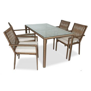 Set De Lounge De Grădină Leros 140, Maro Inchis, 140X75X80 Cm - arsiv4