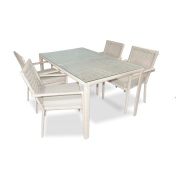Set De Lounge De Grădină Leros 140, Maro Inchis, 140X75X80 Cm - arsiv5