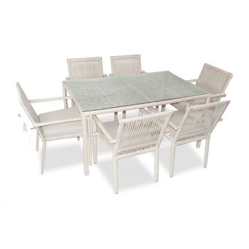 Set De Lounge De Grădină Leros 150, Maro Inchis, 150X75X90 Cm - arsiv9