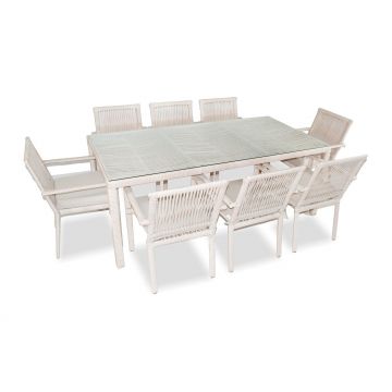 Set De Lounge De Gradina Leros, Maro Inchis, 7 piese - arsiv7