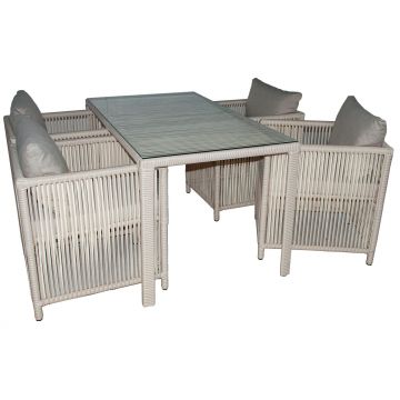 Set De Lounge De Grădină Mana 2, Maro Inchis, 71X70X74 Cm - arsiv2
