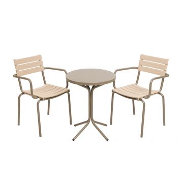 Set De Lounge De Grădină Maya, Cappuccino, 50x50x81 cm - Crem