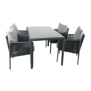 Set De Lounge De Grădină Otto 4, Maro Inchis (diverse dimensiuni) - Gri
