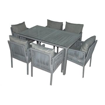 Set De Lounge De Grădină Otto 6,  6 piese, 150X76X90 Cm - Gri deschis