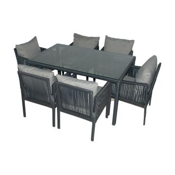 Set De Lounge De Grădină Otto 6,  6 piese, 150X76X90 Cm - Gri