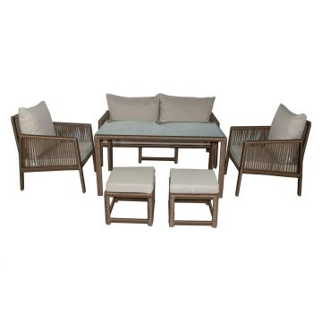 Set De Lounge De Grădină Otto Sofa, Maro Inchis, 154X82X69 Cm - arsiv7