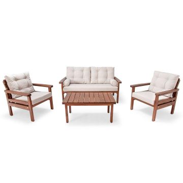 Set De Lounge De Gradina Ozgur, 4 piese - Gri