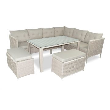 Set De Lounge De Grădină Paris, Maro Inchis, 4 bucati - arsiv9