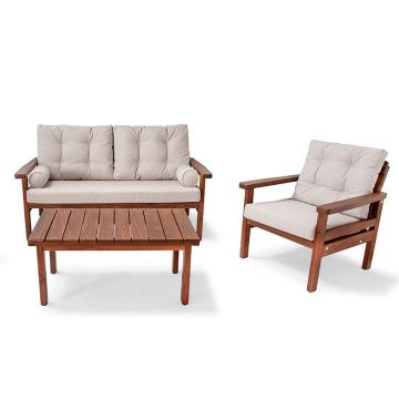 Set De Lounge De Gradina Teyze, 3 piese - Crem