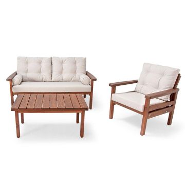 Set De Lounge De Gradina Teyze, 3 piese - Gri