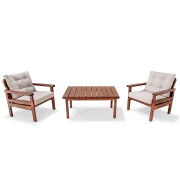Set De Lounge De Gradina Torino, 3 piese - Crem