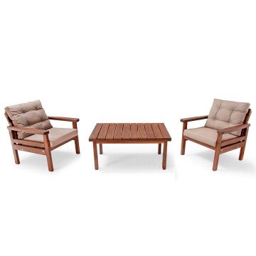Set De Lounge De Gradina Torino, 3 piese - Maro