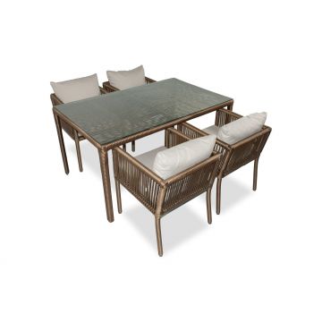 Set De Lounge De Grădină Vera 140, Maro Inchis, 140X75X80 Cm - arsiv7