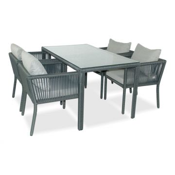 Set De Lounge De Grădină Vera 140, Maro Inchis, 140X75X80 Cm - Gri