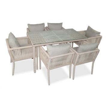 Set De Lounge De Grădină Vera 150, Maro Inchis, 150X75X90 Cm - arsiv9