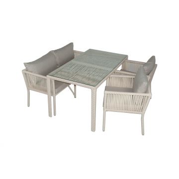 Set De Lounge De Grădină Vera 3, Maro Inchis, 140X75X80 Cm - arsiv