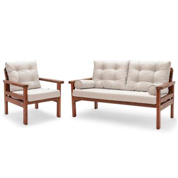 Set De Lounge De Gradina Zealot, 2 piese - Gri