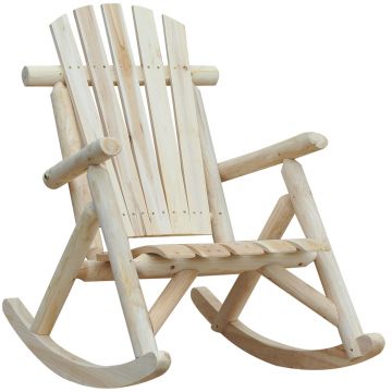Outsunny Scaun Balansoar de Gradina stil Adirondack din Lemn 96x66x98cm | Aosom Ro Outsunny Scaun Balansoar de Gradina stil Adirondack din Lemn 96x66x98cm | Aosom Ro
