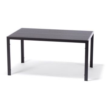 Masă de grădină cu blat artwood Bonami Selection Viking, 90 x 150 cm, negru