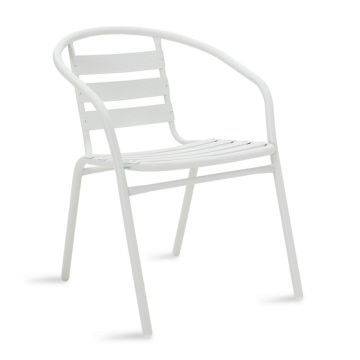 Scaun de gradina Tade, Pakoworld, 54x58x73 cm, metal, alb Scaun de gradina Tade, Pakoworld, 54x58x73 cm, metal, alb